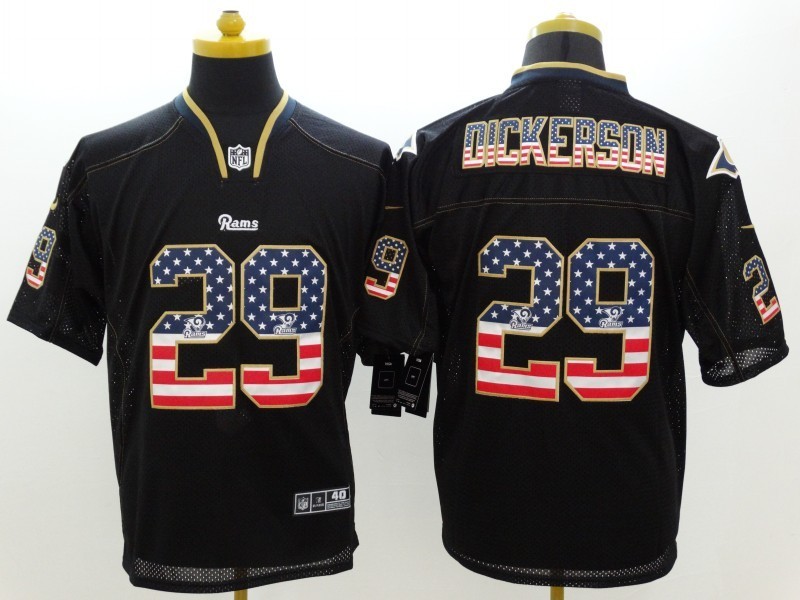 Men's Los Angeles Rams Eric Dickerson #29 Black Jersey